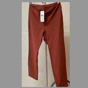 NWT Eileen Fisher Slim Cropped Pant washable crepe Deep Terracota